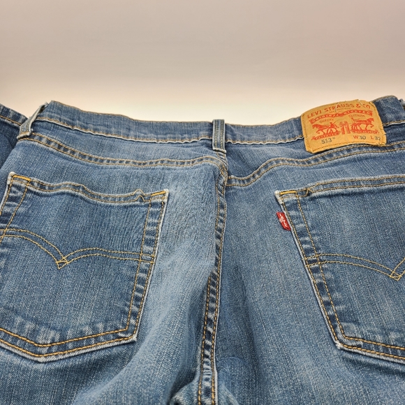Levi's 513 Jeans / 30x32 / Dark Blue Denim - Picture 6 of 7